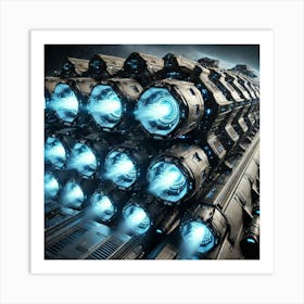 Obsidian Dreadnought Plasma Barrage Array 1024 Art Print