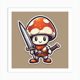 Mushroom Samurai Art Print