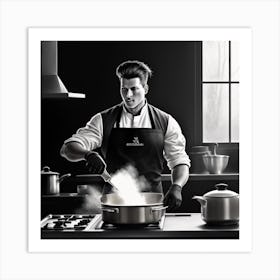 Chef In The Kitchen Art Print
