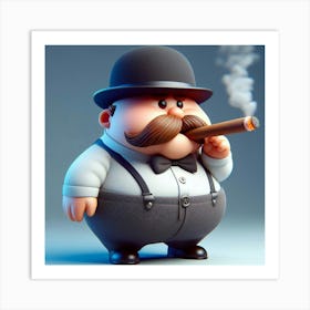 Man Smoking A Cigar 6 Art Print