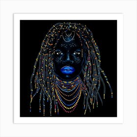 African Girl With Dreadlocks Art Print