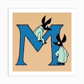 Moomin Collection Alphabet Letter M Art Print
