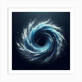 Blue Vortex Art Print