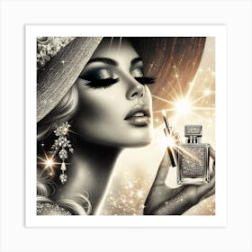 Glamorous glitter gold Art Print