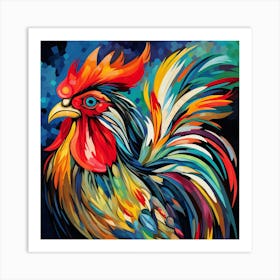 Rooster Painting Art Print