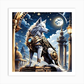 Steampunk Wolf 9 Art Print