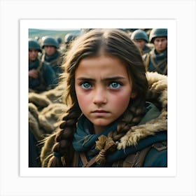 Girl With Blue Eyes Art Print