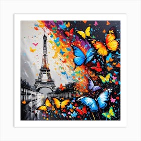 Butterflies In Paris 1 Art Print