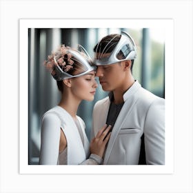 Futuristic Couple 138 Art Print