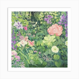 Garden Of Flowers 13 Art Print