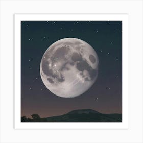 Moon In The Sky Art Print