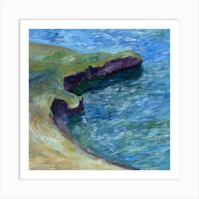 By The Sea - Anton Maliar nature impressionism hand painted Monet inspired blue green Art Print