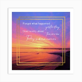 Sunset On The Beach Art Print