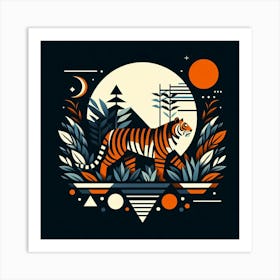 Tiger In The Jungle 3 Art Print