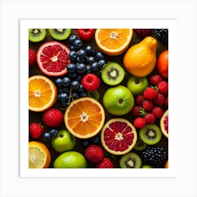 Sliced Fruit Art Print