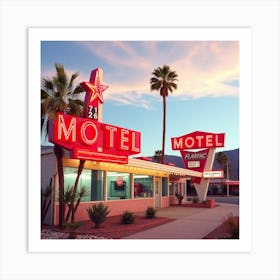 Palm Springs Motel Art Print