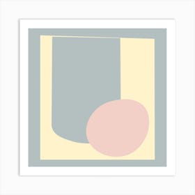 Minimalist Abstract In Pastels 3 Art Print