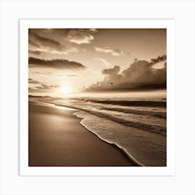 Sunset At The Beach 403 Art Print