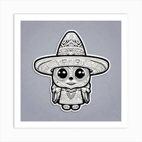 Mexican Pancho Sticker 2d Cute Fantasy Dreamy Vector Illustration 2d Flat Centered By Tim Bu (9) Art Print