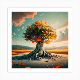 A Leafy Tree In The Middle Of Nowhere The Terri 1 Art Print