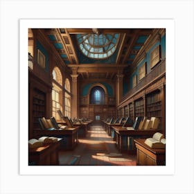 Historic Reading Room Art Print