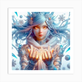 Ice Girl 3 Art Print