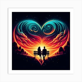 Love In The Sky 1 Art Print