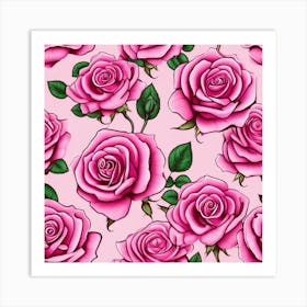 Pink Roses 6 Art Print