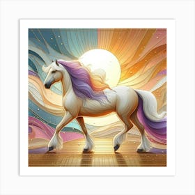 Horse In The Sun Art Print