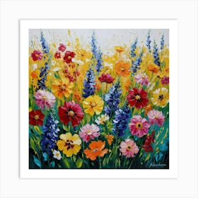 Colorful Flowers Art Print