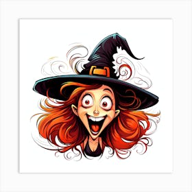 Witch In A Hat 1 Art Print