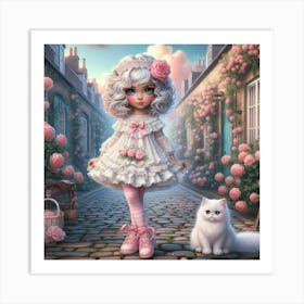 Little Girl In Pink 3 Art Print