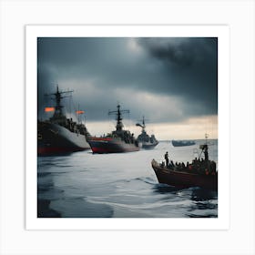 Naval Warfare - Ships at Sea 6 Art Print