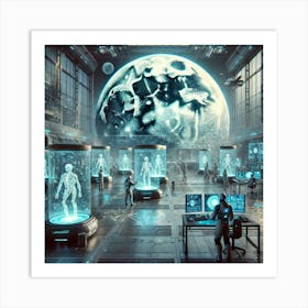 A Futuristic Science Fiction Depiction Of Scientis Art Print