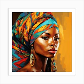 African Woman Painting 2 Art Print