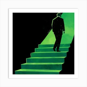 Man Walking Up Stairs 1 Art Print