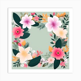 Floral Frame 1 Art Print