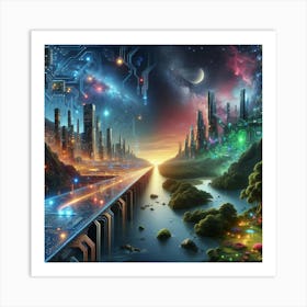 Futuristic City 6 Art Print