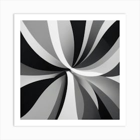 Black and White Abstract Art 312 Art Print