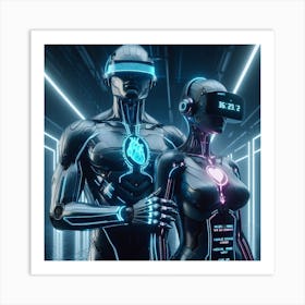 Futuristic Couple 40 Art Print