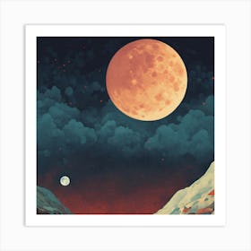 Moon In The Sky Art Print