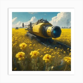 Field Of Yellow Flowers 43 Art Print