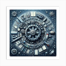 Gears And Gears Art Print