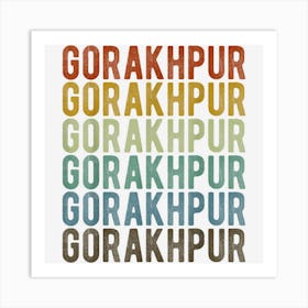 Gorakhpur City India Retro Art Print