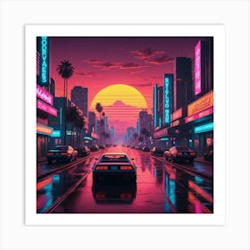 Neon City 10 Art Print