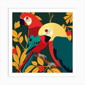 Parrots 3 Art Print