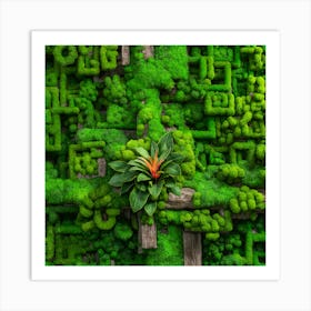 Moss Wall 5 Art Print