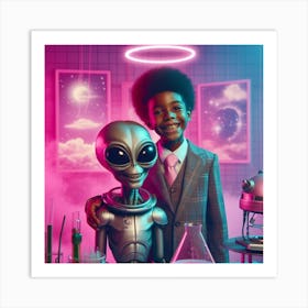 Aliens In The Lab 2 Art Print