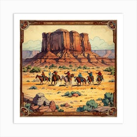 Cowboys Of Monument Valley Art Print