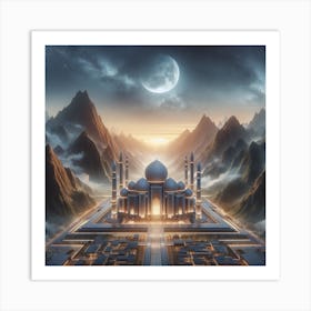 Muslim Mosque In The Mountains Art Print